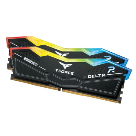 32GB Team Group DDR5 5200 DIMM T-FORCE DELTA RGB Black Gaming Memory FF3D532G5200HC40CDC01 Non-ECC FF3D532G5200HC40CDC01 16GBx2 CL40 1.25V RTL (660991)