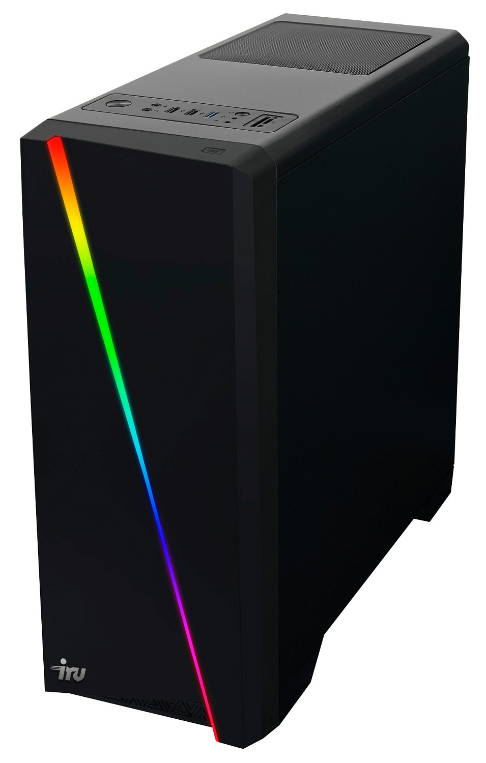 ПК IRU Game 520B4GE MT Ryzen 5 3600 (3.6) 16Gb 1Tb 7.2k SSD240Gb GTX1660 6Gb Free DOS GbitEth 500W черный (1617318)