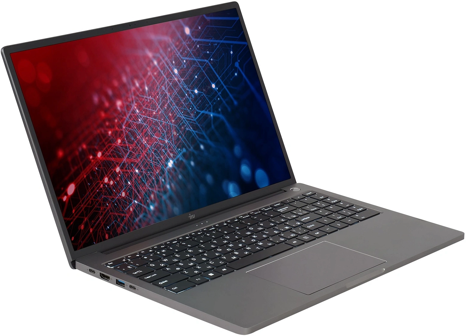 Ноутбук IRU Strato 16ALMR Core i5 12450H 16Gb SSD512Gb Intel UHD Graphics 16" IPS WUXGA (2560x1600) Windows 11 Pro silver WiFi BT Cam 5400mAh (2159330)