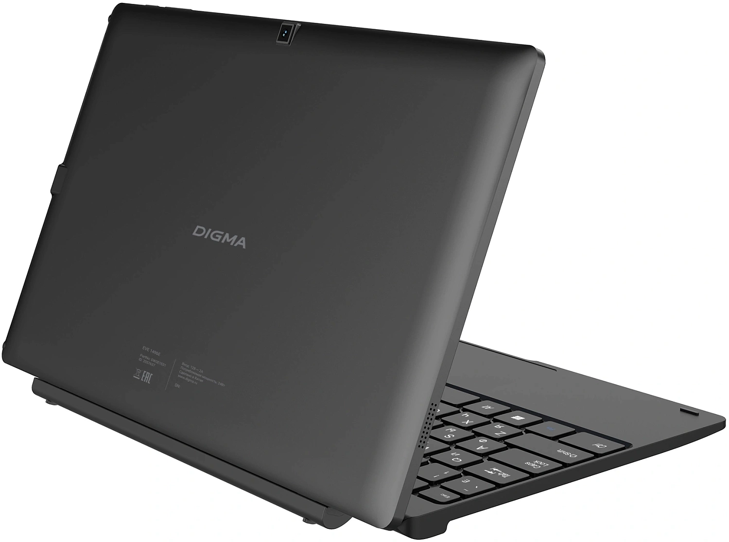 Планшет Digma EVE 1496E N4020 (2.8) 2C RAM8Gb ROM256Gb 11.6" IPS 1366x768 Windows 11 Home черный 5Mpix 5Mpix BT WiFi microSD 256Gb 5500mAh