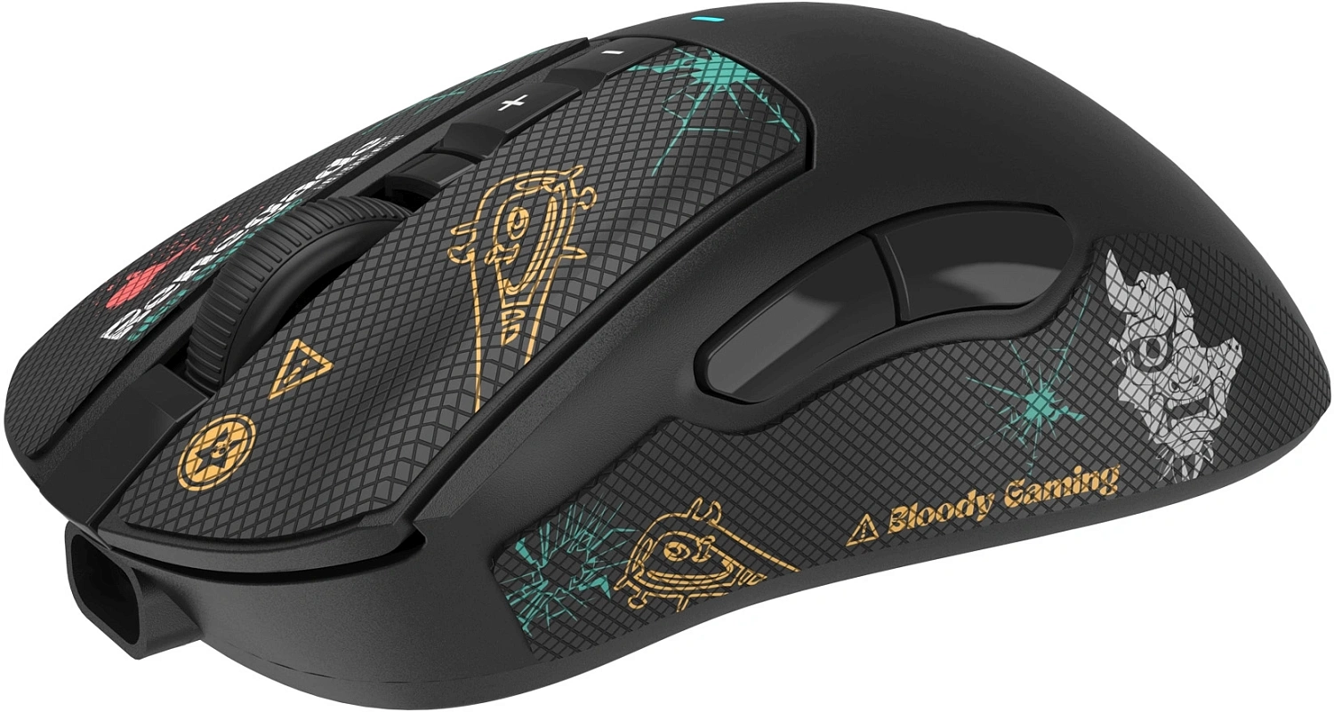 Мышь A4Tech Bloody R73 Ultra Duo черный оптическая 20000dpi беспров. USB-C 7but (R73 ULTRA DUO BLACK) Мышь A4Tech Bloody R73 Ultra Duo черный оптическая 20000dpi беспров. USB-C 7but (R73 ULTRA DUO BLACK)