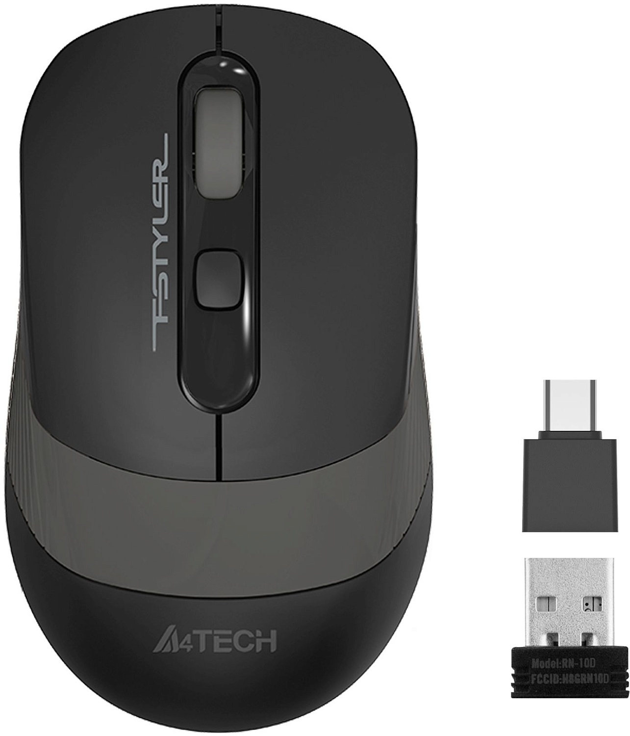 Мышь A4Tech Fstyler FG10CS Air черный/серый оптическая (2000dpi) silent беспроводная USB для ноутбука (4but) Мышь A4Tech Fstyler FG10CS Air черный/серый оптическая (2000dpi) silent беспроводная USB для ноутбука (4but)