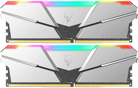 Оперативная память Netac Shadow RGB 16GB (2x8GB) DDR4-3600 (PC4-28800) C18 Silver 18-22-22-42 1.35V XMP Dual DIMM Kit