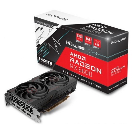 Видеокарта Sapphire PCI-E 4.0 11310-01-20G RX 6600 Gaming AMD Radeon RX 6600 8192Mb 128 GDDR6 1792/14000 HDMIx1 DPx3 HDCP Ret