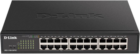 Коммутатор D-Link DGS-1100-24PV2/A 24G 12PoE+ 100W управляемый