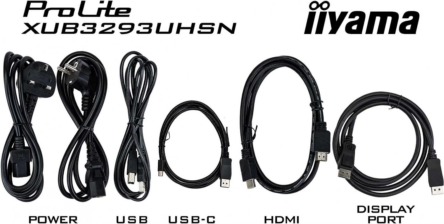 Монитор Iiyama 31.5" XUB3293UHSN-B5 черный IPS LED 4ms 16:9 HDMI M/M матовая HAS 1000:1 350cd 178гр/178гр 3840x2160 60Hz DP 4K USB 9.9кг