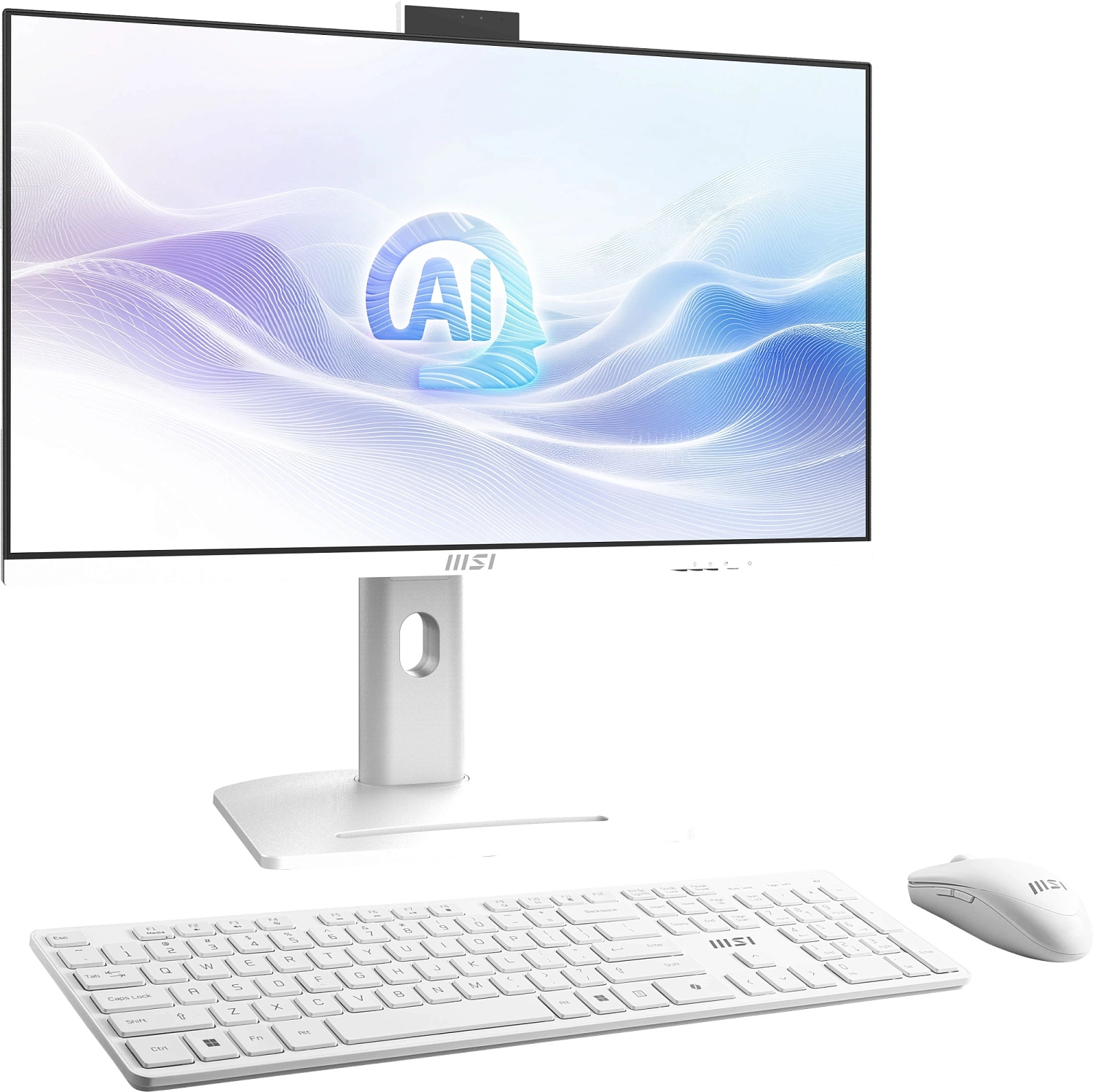 Моноблок MSI Modern AM273QP AI 1UM-097XRU 27" WQHD Core Ultra 5 125H (1.2) 16Gb SSD512Gb Graphics CR без ОС 2.5Gigabit WiFi BT 120W клавиатура мышь Cam белый 2560x1440