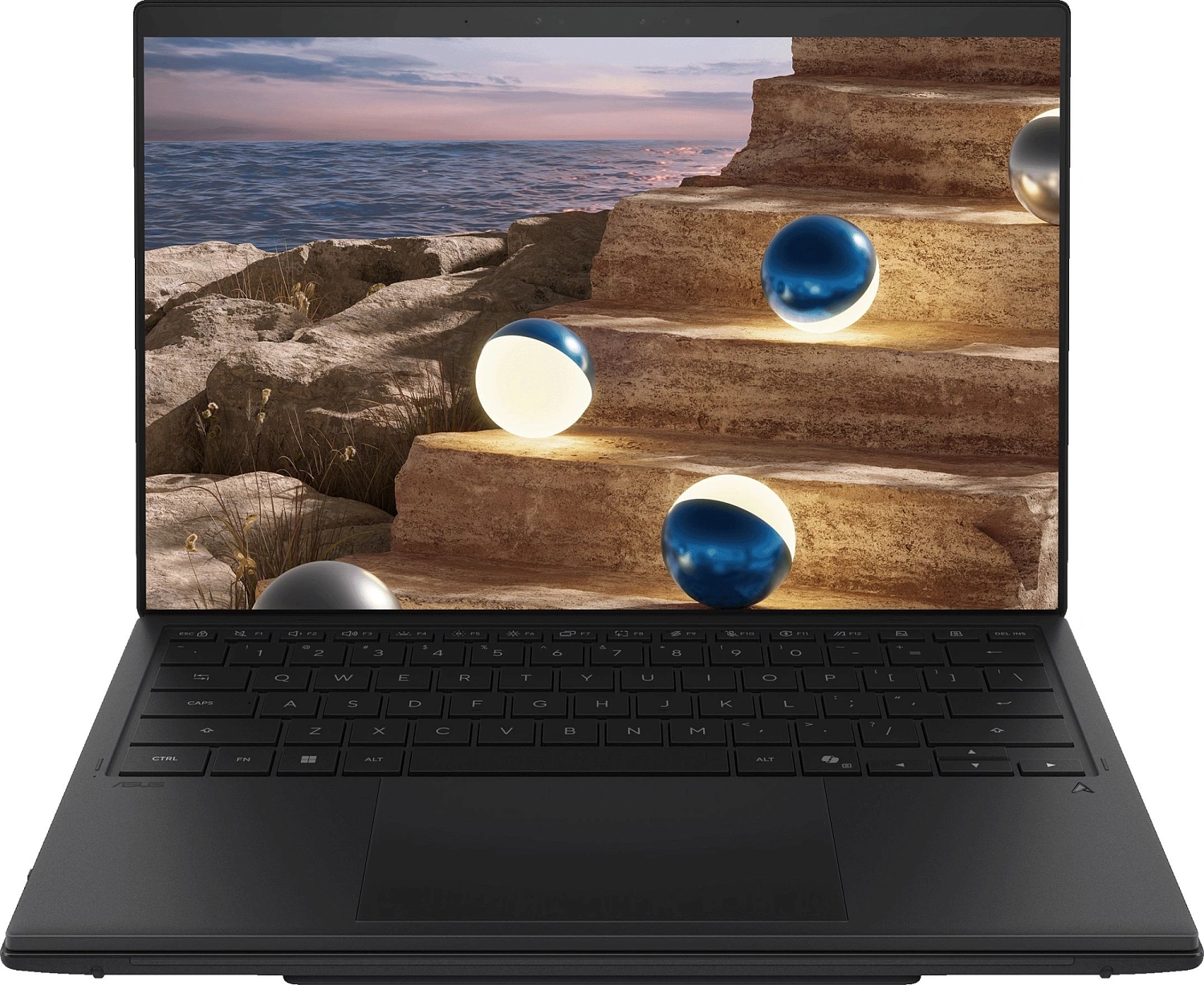 Ноутбук Asus ZenBook Duo UX8407AA-SN279X Core Ultra 9 386H 32Gb SSD1Tb Intel Arc 14" OLED Touch 3K (2880x1800) Windows 11 Pro dk.grey WiFi BT Cam (90NB16V1-M00F80)