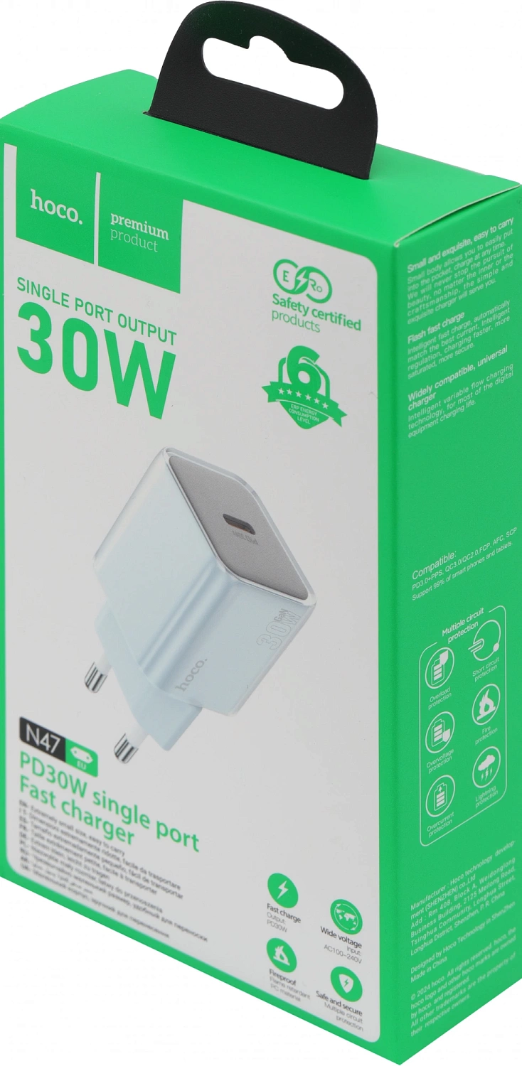 Сетевое зар./устр. Hoco N47 Glorious 30W 3A (PD) (PD30W 35370)