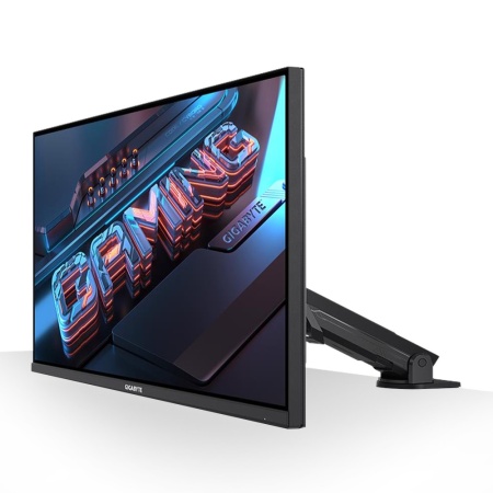 28" Gigabyte M28U AE-EK Gaming monitor ARM Edition Black (NEW!) (без подставки, кронштейн для крепления к столу в комплекте) (IPS, 3840x2160, HDMI+HDMI+DP, 1 ms, 178°/178°, 300 cd/m, 1000:1, 2xUSB3.0, USB Type-C, 144Hz, MM) (20VM0-M28UAEBA-1EKR)