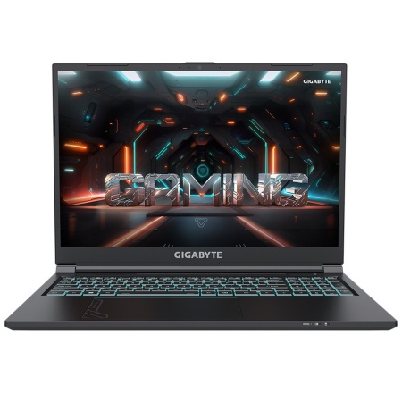 Ноутбук Gigabyte G6 Core i5 13500H 16Gb SSD512Gb NVIDIA GeForce RTX4050 6Gb 16" IPS FHD+ (1920x1200) Free DOS black WiFi BT Cam (MF-52KZ853SD)