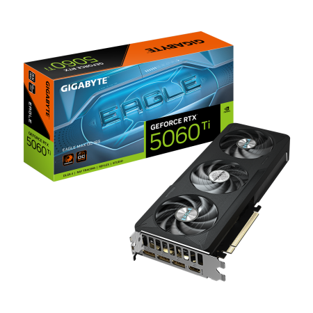 Видеокарта Gigabyte RTX5060Ti EAGLE MAX OC 16GB GDDR7 128bit 3xDP HDMI 3FAN RTL