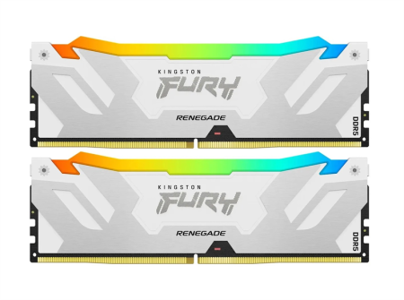 Оперативная память Kingston 32GB 8000MT/s DDR5 CL38 DIMM (Kit of 2) FURY Renegade RGB White XMP