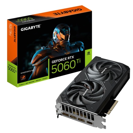 Видеокарта Gigabyte Bad Pack RTX5060Ti WINDFORCE 16GB GDDR7 128bit 3xDP HDMI 2FAN RTL bp