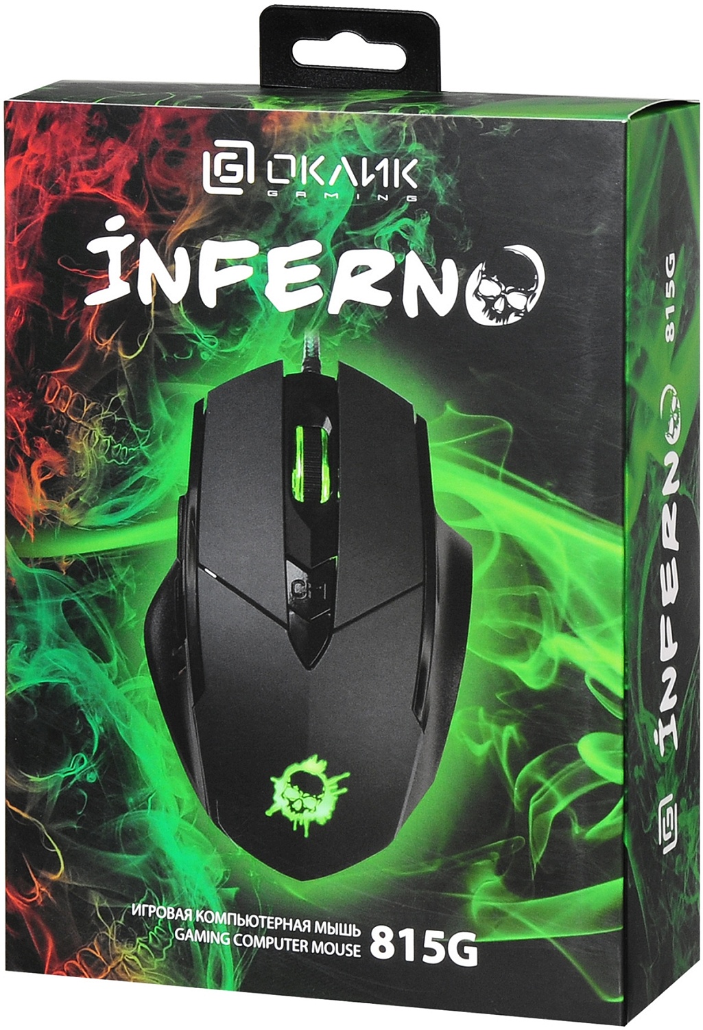 Мышь Оклик 815G INFERNO черный оптическая (2400dpi) USB (6but) Мышь Оклик 815G INFERNO черный оптическая (2400dpi) USB (6but)
