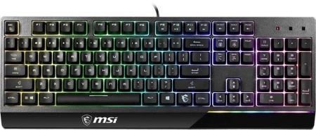 Клавиатура проводная Gaming Keyboard MSI VIGOR GK30, Wired, Mechanical-like plunger switches. 6 zones RGB lighting with several lighting effects.  Anti-ghosting Capability. Water Resistant (spill-proof), Black