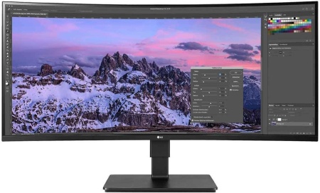 Монитор LG 35" UltraWide 35BN77C-B черный VA LED 21:9 HDMI M/M матовая HAS Piv 300cd 178гр/178гр 3440x1440 100Hz FreeSync DP 2K USB 8.3кг