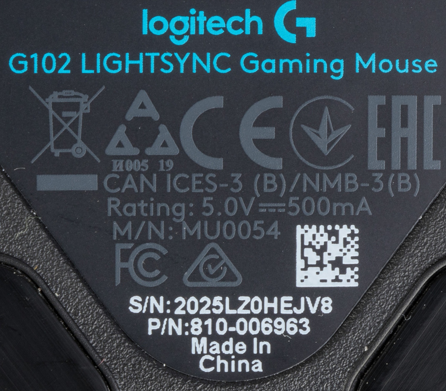 Мышь игровая Logitech G102 LIGHTSYNC, Black (арт. 910-005823, M/N: MU0054) Мышь игровая Logitech G102 LIGHTSYNC, Black (арт. 910-005823, M/N: MU0054)