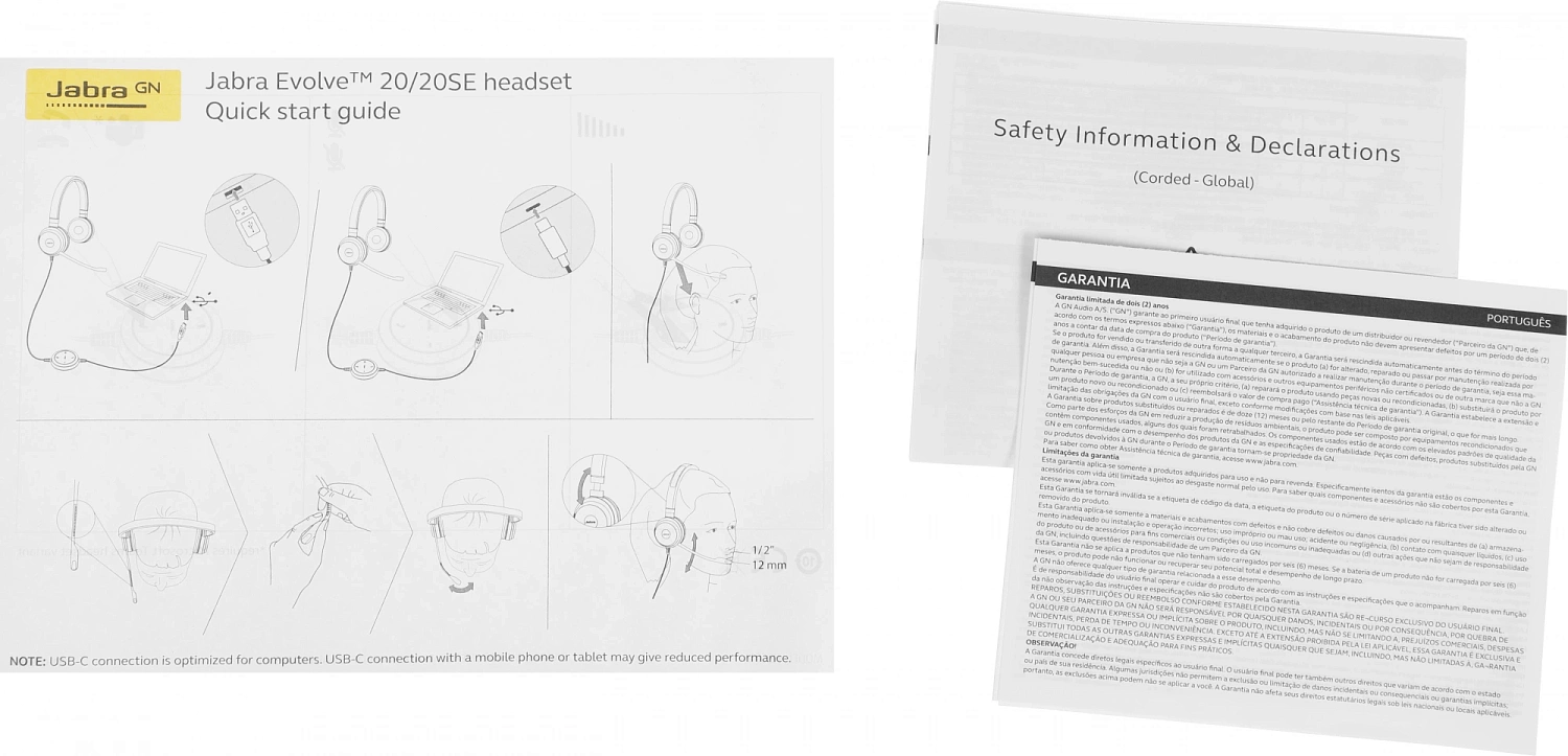 Компьютерная гарнитура Jabra Evolve 20 SE, Stereo, MS USB