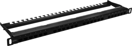 Патч-панель Suprlan 10-0404 19" 0,5U 24xRJ45 кат.5E UTP