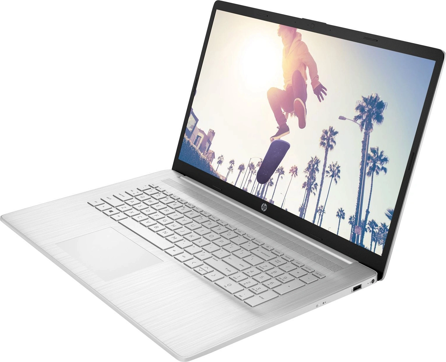Ноутбук HP 17-cp2465ng Ryzen 5 7520U 16Gb SSD512Gb AMD Radeon Graphics 17.3" IPS FHD (1920x1080) FreeDOS silver WiFi BT Cam (B41LYEA)