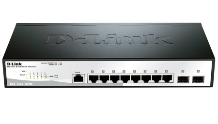 Коммутатор D-Link DGS-1210-10/ME/A1A 8G 2SFP управляемый