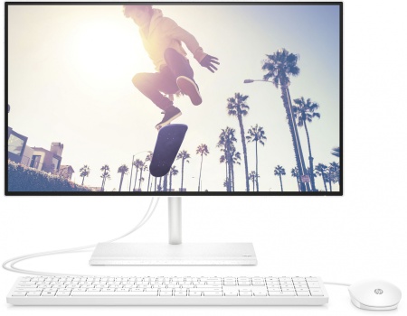 Моноблок HP 24-cb1038nh 23.8" Full HD Touch i7 1255U (1.7) 8Gb SSD512Gb Iris Xe noOS GbitEth WiFi BT 65W клавиатура мышь Cam белый 1920x1080