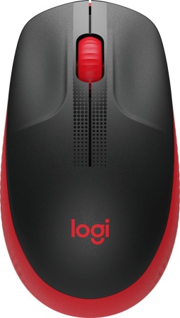 Мышь Logitech M190 красный/черный оптическая (1000dpi) беспроводная USB (2but)