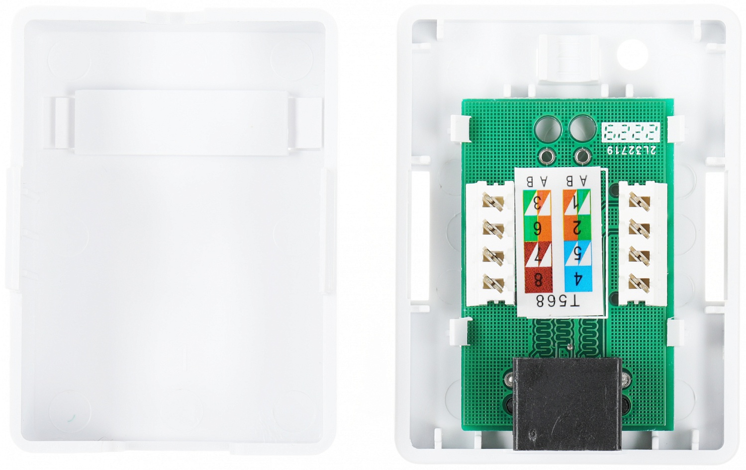 Настенная розетка, 1 порт RJ-45 категории 5е, UTP, белая