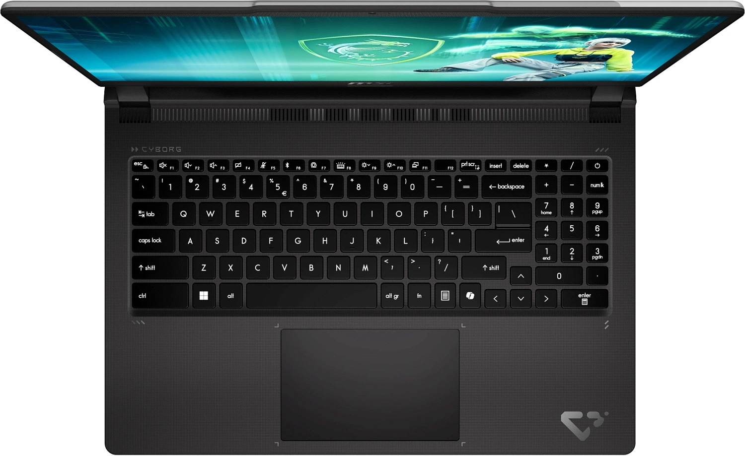 Ноутбук MSI Cyborg 15 C2WF-015XRU Core 5 210H 16Gb SSD1Tb NVIDIA GeForce RTX 5060 8Gb 15.6" IPS FHD (1920x1080) FreeDOS grey WiFi BT Cam (9S7-15T121-015)