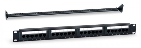 Патч-панель WRline WR-PL-24-C5E-D 19" 1U 24xRJ45 кат.5e