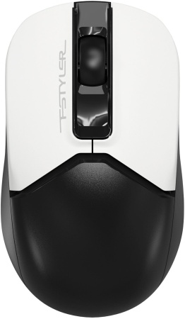 Мышь A4Tech Fstyler FB12S черный/белый оптическая (1200dpi) silent беспроводная BT/Radio USB (2but)