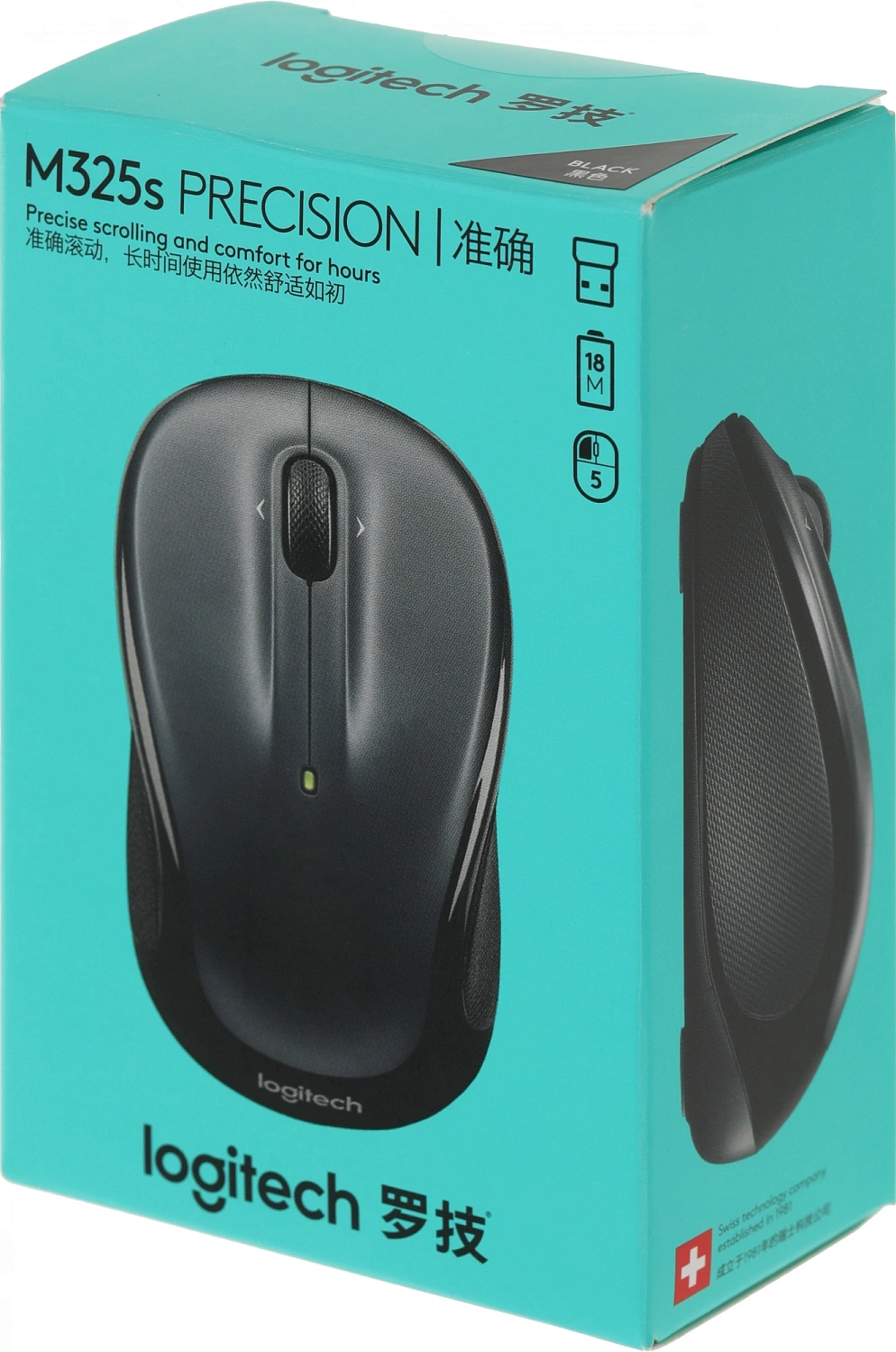 Мышь Logitech M325s черный оптическая (1000dpi) беспроводная USB для ноутбука (3but) Мышь Logitech M325s черный оптическая (1000dpi) беспроводная USB для ноутбука (3but)