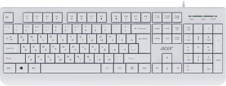 Клавиатура Acer OKW400 белый USB Multimedia (ZL.KBDEE.01B) кабель 1.8м