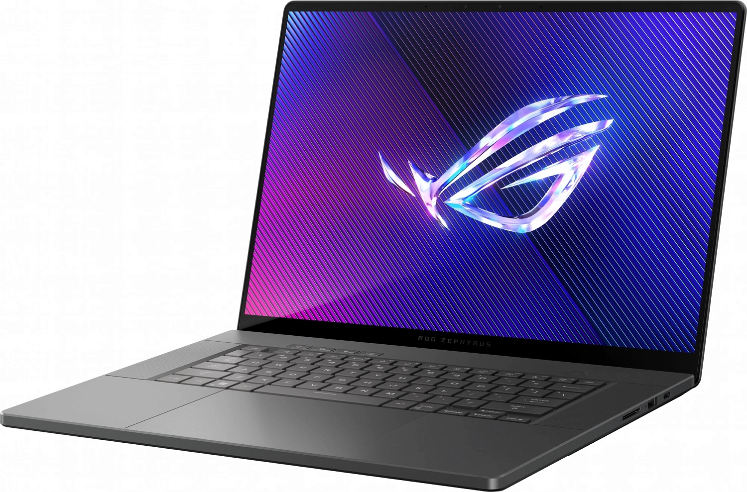 Ноутбук Asus ROG Zephyrus G16 GU605CR-QR180 Core Ultra 9 285H 32Gb SSD2Tb NVIDIA GeForce RTX5070Ti 12Gb 16" OLED 2.5K (2560x1600) без ОС grey WiFi BT Cam Bag (90NR0LZ5-M009D0)