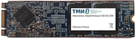 Твердотельный накопитель ТМИ SSD M.2 2280 1ТБ SATA3 6Gbps, 3D TLC, до R560/W520, IOPS (random 4K) до R66K/W73K, 2521,01 TBW, 3,45 DWPD 2y wty МПТ