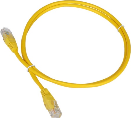 Патч-корд Lanmaster TWT-45-45-1.0-YL UTP RJ-45 вил.-вилка RJ-45 кат.5E 1м желтый ПВХ (уп.:1шт)