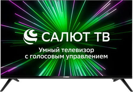 Телевизор LED Hyundai 50" H-LED50FU7004 Салют ТВ Frameless черный 4K Ultra HD 60Hz DVB-T DVB-T2 DVB-C DVB-S DVB-S2 WiFi Smart TV (RUS)