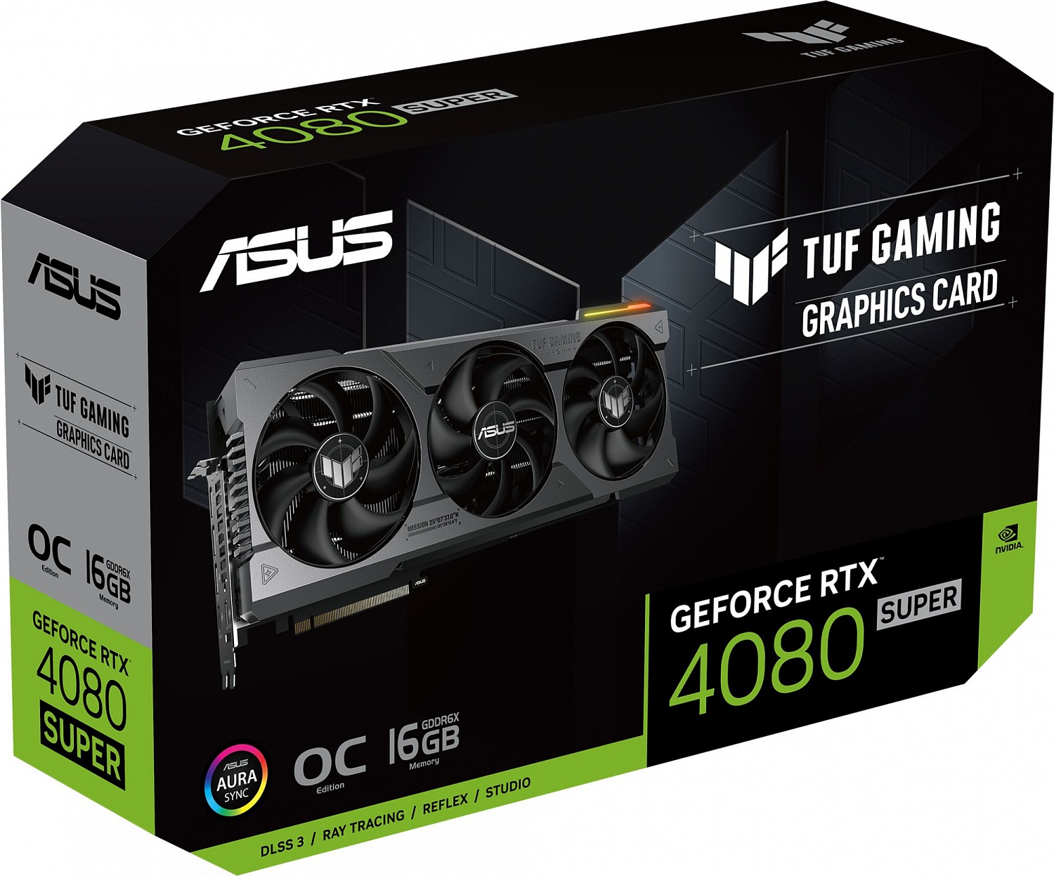 Видеокарта Asus PCI-E 4.0 TUF-RTX4080S-O16G-GAMING NVIDIA GeForce RTX 4080 Super 16Gb 256bit GDDR6X 2610/23000 HDMIx2 DPx3 HDCP Ret