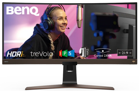 Монитор BENQ 37,5" EW3880R Curvature 2300R IPS LED 3840x1600 4ms 21:9 300cd/m2 1000:1 178/178 2*HDMI DP USB -C Speaker  HAS Swivel Tilt  Metallic Brown-Black