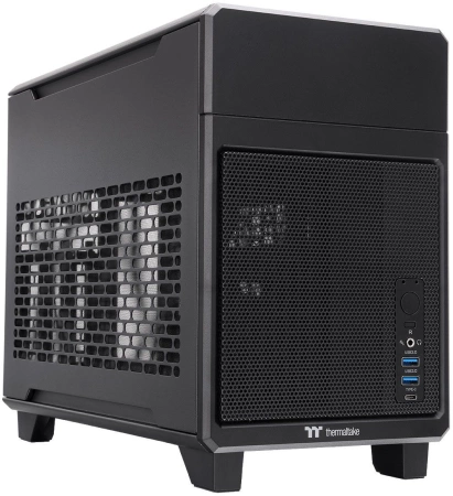 Корпус Thermaltake TR100 черный без БП miniITX 8x140mm 2x200mm 2xUSB3.0 1xUSB3.1 audio bott PSU