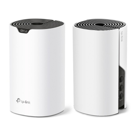 TP-Link Deco S7(2-pack), AC1900 Домашняя Mesh Wi-Fi система, до 600 Мбит/с на 2,4 ГГц + до 1300 Мбит/с на 5 ГГц, 3 встр.антенны, 3 гиг. порта (WAN/LAN)