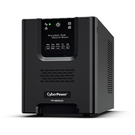 Источник бесперебойного питания CyberPower PR1000ELCD Line-Interactive 1000VA/900W USB/RS-232/EPO/SNMPslot (8 IEC С13)