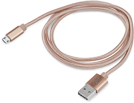 Кабель Buro Braided BHP RET MICUSB-BR USB (m)-micro USB (m) 1м золотистый