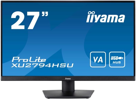 Монитор LCD 27" ETE VA-panel, 1920x1080, 250cd/m, 4ms, Speakers, HDMI, DisplayPort, Speakers, USB-HUB 2x 3.0