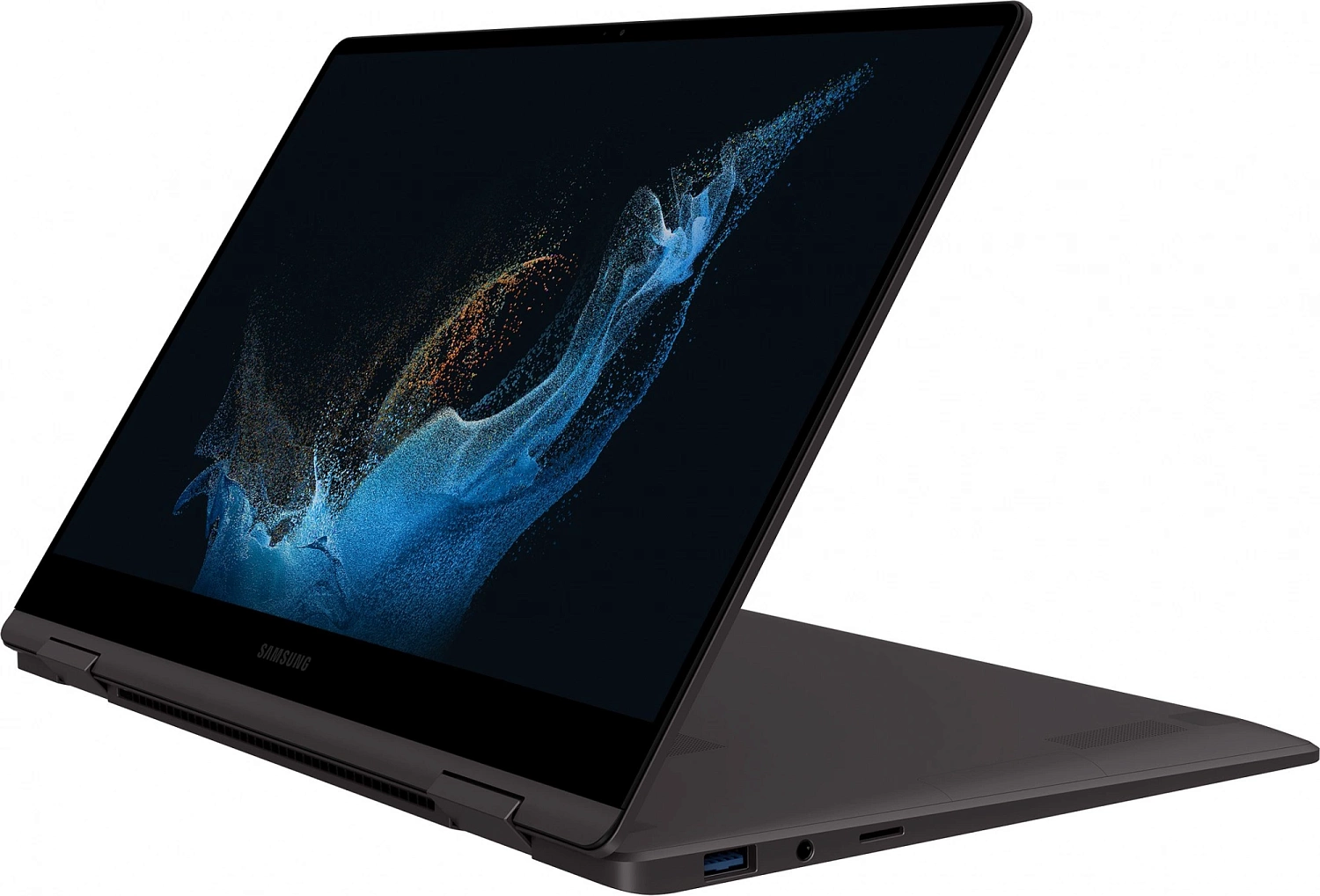 Ноутбук Samsung Galaxy Book 2 360 Core i7 1255U 16Gb SSD512Gb Intel Iris Xe graphics 13.3" AMOLED Touch FHD (1920x1080) Windows 11 Home English graphite WiFi BT Cam (NP730QED-KA1IN)