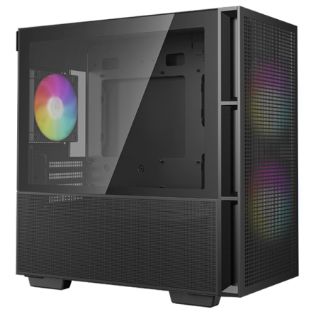 Корпус Deepcool CH360 WH без БП, боковое окно (закаленное стекло), 2x140мм ARGB LED вентилятор спереди и 1x120мм ARGB LED вентилятор сзади, белый, mATX