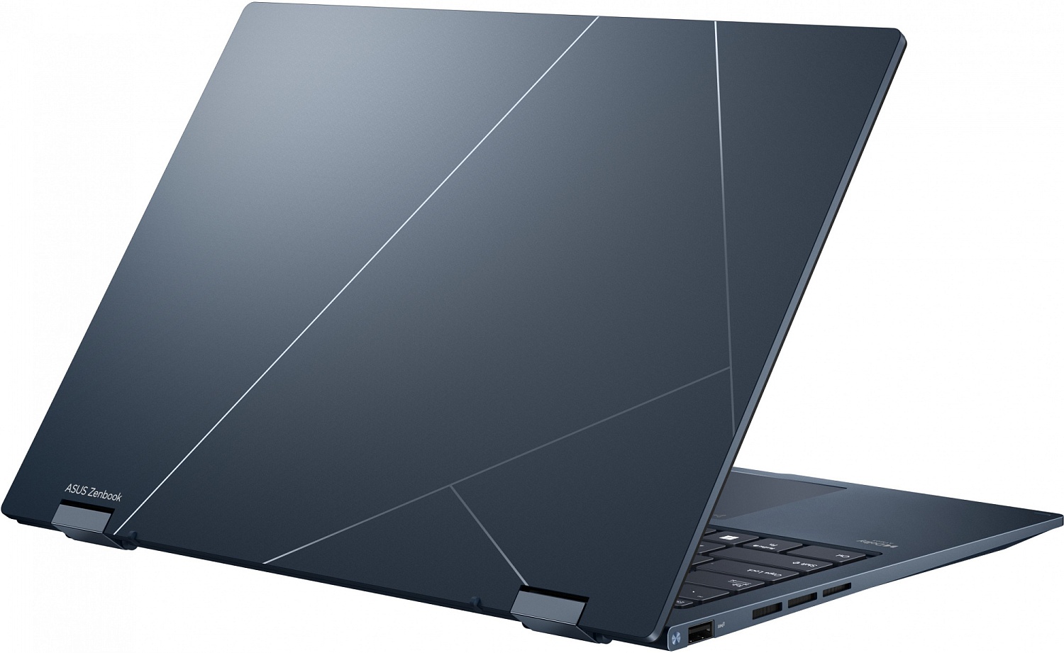 Ноутбук Asus Zenbook 14 Flip OLED UP3404VA-KN184W Core i7 1360P 16Gb SSD1Tb Intel Iris Xe graphics 14" OLED Touch 2.8K (2880x1800) Windows 11 Home blue WiFi BT Cam Bag (90NB10E2-M008S0)