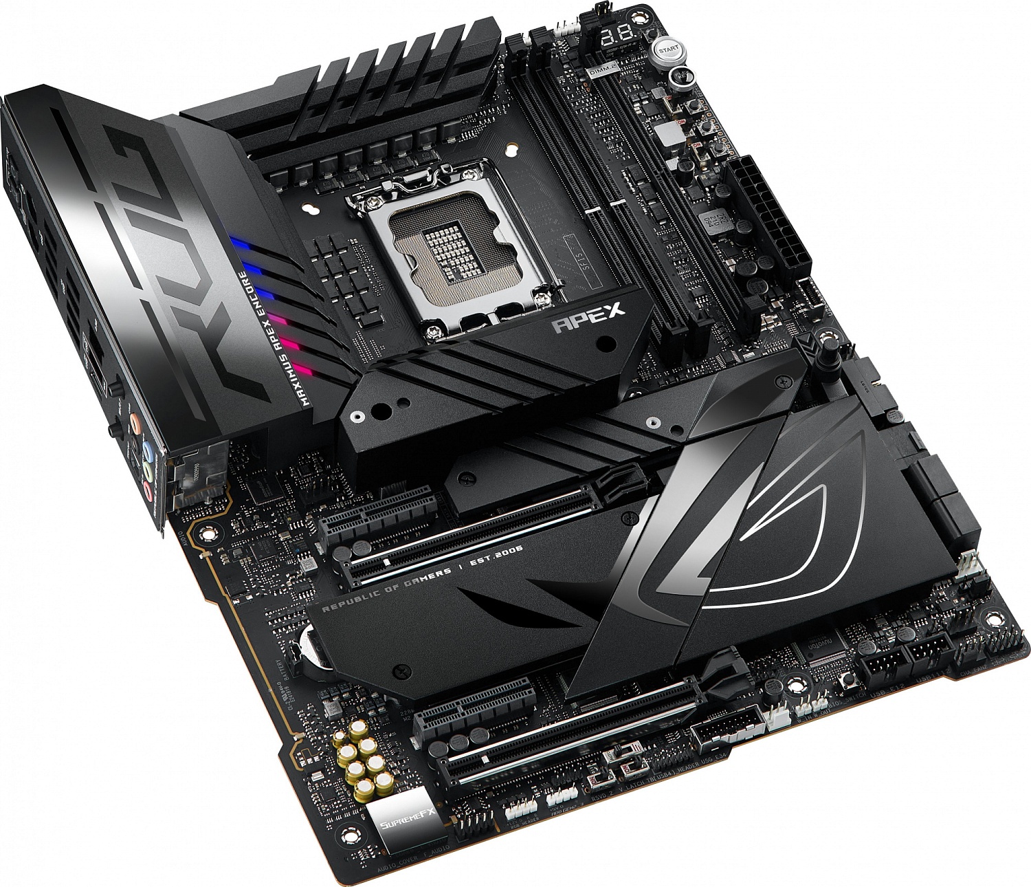 Материнская плата ASUS ROG MAXIMUS Z790 APEX ENCORE, LGA1700, Z790, 4*DDR5, HDMI, 6xSATA3 + RAID, M2, Audio, Gb LAN, USB 3.2, USB 2.0, ATX; 90MB1FX0-M0EAY0