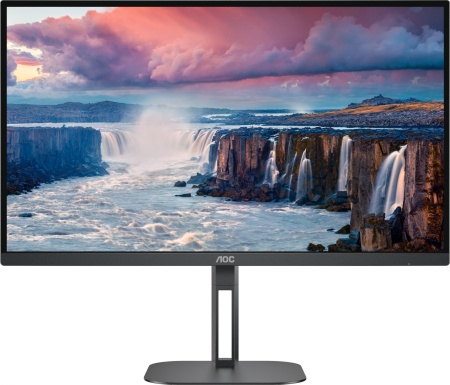 Монитор AOC 27" Value Line Q27V5N черный VA LED 4ms 16:9 HDMI M/M матовая HAS Piv 3000:1 300cd 178гр/178гр 2560x1440 75Hz DP QHD 3.45кг